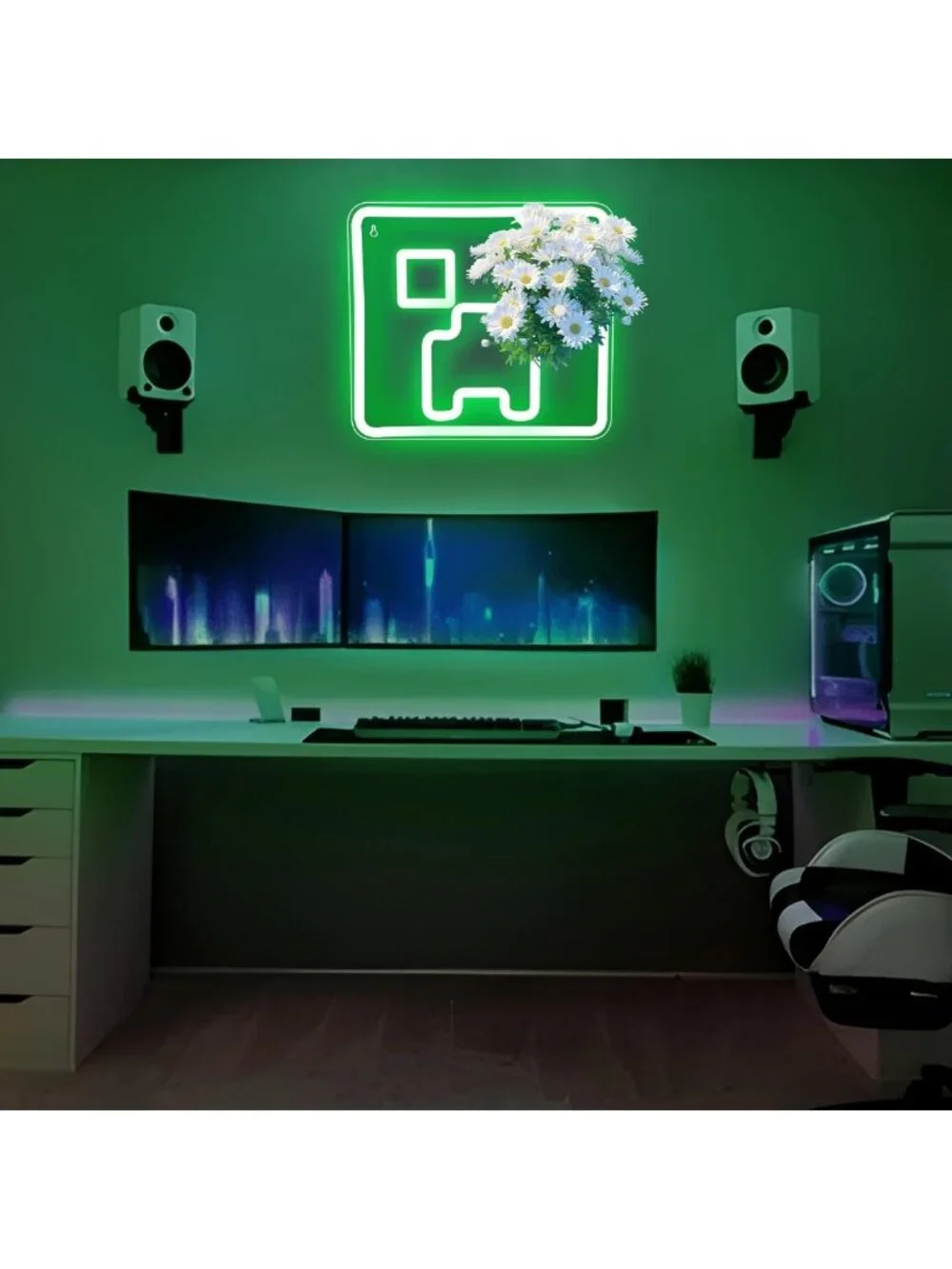 Neon Game Sign for Wall Decor | LED Light for Gamer Room, Boys Cave, Bar Art